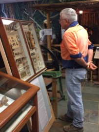 Jeff Smith from Meringa Research Station enjoying the display of the Jarvis cases. Image: Jo Wills