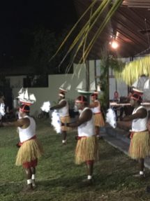 Badu Island Dance Group performing lugger dance at the opening