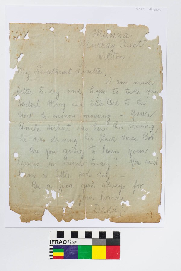 Undated letter from Zoeller to "My Sweetheart Lisette" (H48835